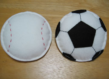 サッカーボール、野球ボール